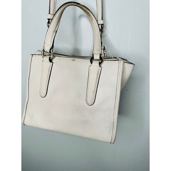 COACH White Mini Square Crossbody Top Handle Hand Bag Purse - Picture 10 of 14